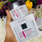 Dr. Rashel Whitening Day Cream jar held in hand with original box, arbutin niacinamide formula