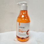 Single Dr Rashel Vitamin C nourishing body lotion bottle standing on plain surface