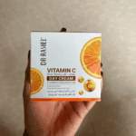 Dr. Rashel Vitamin C Brightening Day Cream box front with vitamin C graphics and niacinamide formula details
