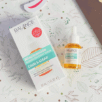 Balance Active Formula Niacinamide Blemish Recovery Serum 15 percent box and bottle flat lay