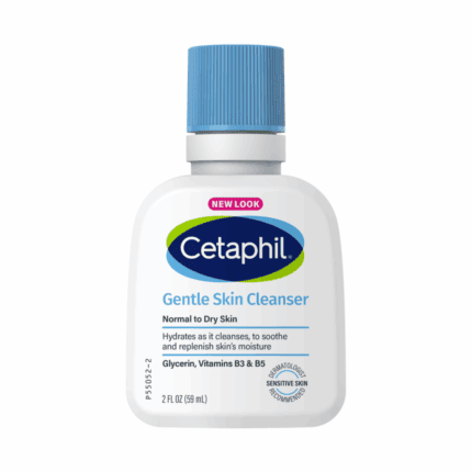 Cetaphil Gentle Skin Cleanser 59ml bottle for normal to dry skin with blue cap and new look packaging