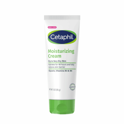 Cetaphil Moisturizing Cream 85g tube for dry to very dry skin with glycerin and vitamins B3 and B5