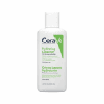 CeraVe Hydrating Facial Cleanser 88ml travel size bottle for normal to dry skin, fragrance free gentle face wash with ceramides and hyaluronic acid.