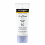 Neutrogena Ultra Sheer Face Sunscreen SPF 60 88ml lightweight non-greasy broad spectrum UVA UVB protection lotion bottle
