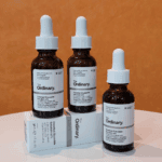 Three The Ordinary Ascorbyl Glucoside Solution 12% 30ml vitamin C serum bottles displayed with product boxes